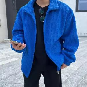 [이룰]로카 오버핏 양털 카라 집업자켓