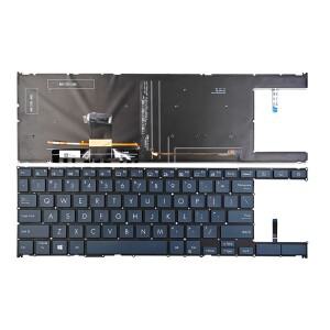 Asus ZenBook Duo 14 UX482 / Pro OLED UX8402 노트북 키보드 미국 파란색 백라이트 포함