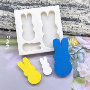부활절 토끼 실리콘 몰드 Sugarcraft 초콜릿 컵케익 베이킹 퐁당 케이크 장식 도구