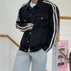 [이룰]트러플 포켓 오버핏 카라 데님 청자켓
