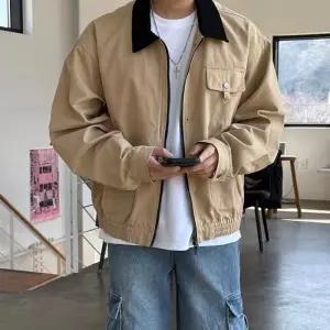 [이룰]키어링 골덴배색 오버핏 포켓 카라 워크자켓 3colors