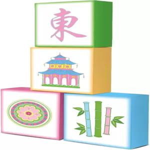 카라큐 4PCS 마작 파티 장식 자이언트 118인치 타일 박스 디저트 테이블