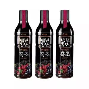 샘표 백년동안 흑초 산머루복분자 900ml 3개