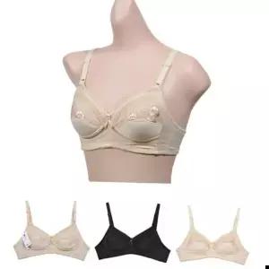 브라 (비너스)자스민 노와이어 자수 노몰드 풀컵 AA컵