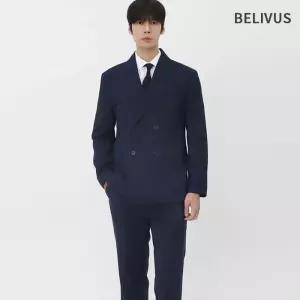 [빌리버스]빌리버스 남성 더블자켓 수트 2피스 셋업 스트라이프 결혼식 하객룩 정장세