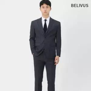 [빌리버스]빌리버스 남성 간절기 울블렌드 싱글자켓 정장 스트라이프 투피스 세트 BVO