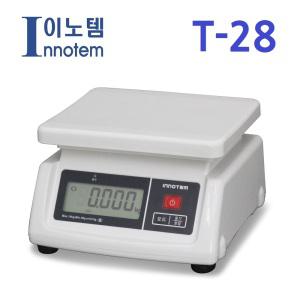 주방저울 10kg/2g 제빵 제과 식당 재래시장 마트 소분 포장 충전겸용 아답터포함 T-28 이노템 국산