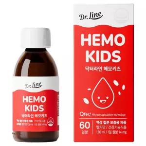 닥터라인 헤모키즈 맛있는 딸기맛 유아철분제, 120ml, 2개
