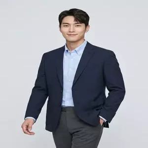 [오스틴리드]네이비 린넨 혼방 스트레치 셋업 자켓-A6BB2310184B