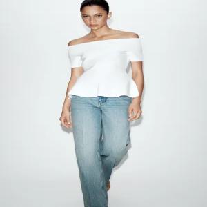 ZARA 자라 보트넥 니트 탑 - 화이트 5536/082/250 668071