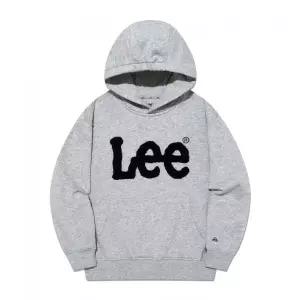 LEE KIDS 빅트위치 부클자수 포인트 후디 멜란지그레이 LK2504HD01MG