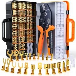 프레시바 스페이드 커넥터 크림핑 키트 28종 와이어 AWG 22-13 420PCS 여성 남성 2.8MM-6.3MM 및 절연