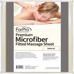 ForPro 프리미엄 마이크로파이버 마사지 피팅 시트 - 천연 초경량 얼룩 및 주름 방지 테이블 스파용 36인치