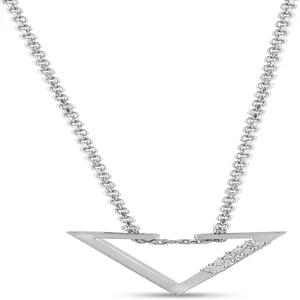 여성용 오라 골드 목걸이 - 14k 도금 펜던트 주얼리 세트 0.6ct D/vvs1 시뮬레이션 다이아몬드 트라이앵글