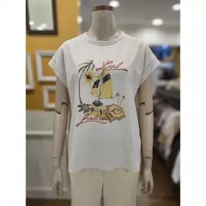 품절임박 BCBG 캡소매 프린트 티셔츠 B6B5X442 2709202