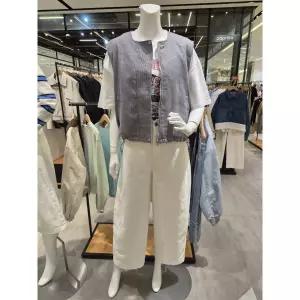 파프리카 스몰 체크 라운드 넥 베스트 SL1OV301