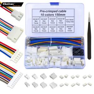 Keszoox JST XHP 2.5mm 남성 여성 커넥터 키트 SXH-001T-P0.6 하우징(22AWG 사전 크림핑 와이어 포함) PCB