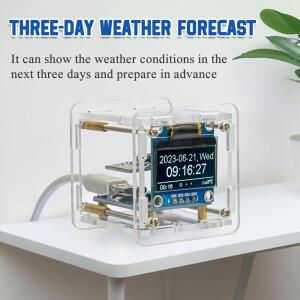 ESP8266 미니 날씨 시계 와이파이 디지털 DIY 납땜 키트 전자  기상 관측소