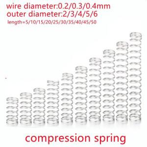 20pcs 와이어 직경 0.2mm 스테인레스 스틸 압축 스프링 304 SUS Y 형 로터 리턴