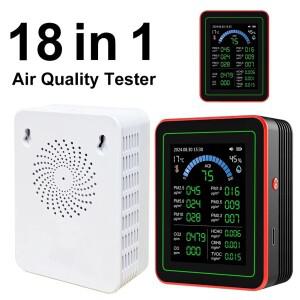 WiFi 18 in 1 공 감지기 TFT 디스플레이 휴대용 AQI CO PM2.5 PM10 PM0.3 TVOC HCHO C6H6 테스터 APP 제어