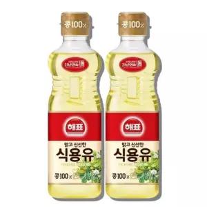 해표 식용유 0.9L 콩식용유 2개