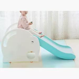 유아 실내 2단 높이조절 낮은 계단 미끄럼틀 민트 아동 키즈 아기 아이용 장난감