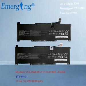 MSI 모던 15 A10M-014A10RAS-258 A10RB-041TW A10RD A11M A11SB-059 A4MW 프레스티지14 52.4WH용  BTY-M491