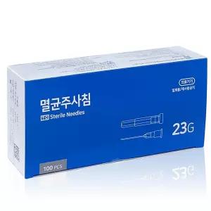 [태창] 일회용 멸균주사침 23G x 2.54cm(1인치) (100개입) - 주사바늘 니들
