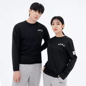 쿨링 ROKA 로카 긴팔티 검정 - 군인반팔 로카티 수영장 물놀이 기능성 스포츠웨어 트레이닝 기능성 커플티