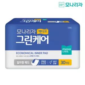 모나리자 액티브 그린케어 일자형 패드 30매 1팩