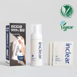 인클리어 강화약쑥 프로바이오틱스 여성청결제 150ml (+여성청결티슈 3매), 칸디다균 99.9% 항균