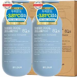 바이아우어 맥주효모 81만PPM 단백질 쿨 탈모 샴푸 1017ml 2개 