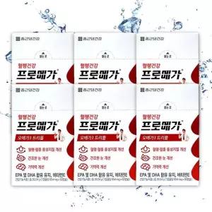 [종근당] 종근당건강 리뉴얼 프로메가 오메가3 트리플 장용성 캡슐 654mg 60캡슐 X 6