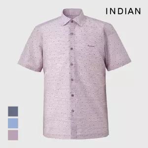 [INDIAN] 린넨 오버 반팔셔츠_MITNS3M2421