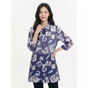 [하프클럽/크로커다일레이디]네이비 아테네 오픈 블라우스 CLCMBL120
