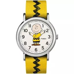 Timex 위켄더 나일론 슬립쓰루 스트랩 38mm 피너츠 찰리 브라운 (TW2R41100)