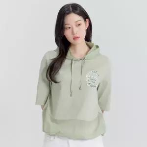 [하프클럽/지센](2컬러) 패치 후드 5부 티셔츠 LSTSP454