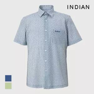 [INDIAN] 써커 프린트 반팔셔츠_MITNSYM3311