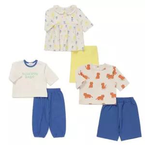 [롯데백화점]블루독베이비 7부상하세트[백일/돌/등원룩]6종택1 46370-672-01JS