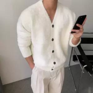 남자앙고라가디건 두꺼운가디건 부클카디건