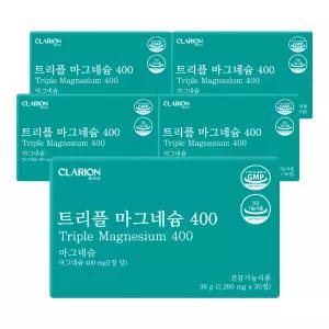 클라리온 트리플 마그네슘 400 30정 36g 5박스