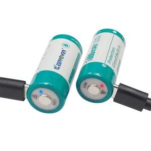 Keeppower P18350TC 3.6V 1600mAh TYPE-C USB 충전식 리튬 이온 배터리 손전등용