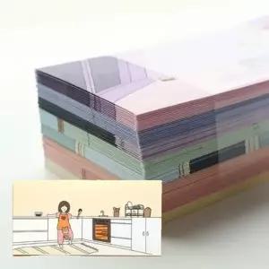 ( )일러스트 보리야누나야 편지 봉투 96매 1세트 대용량 영수증 용돈 스티커