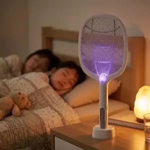 충전식 전기모기채 전자파리채 캠핑 휴대용 모기 전기채