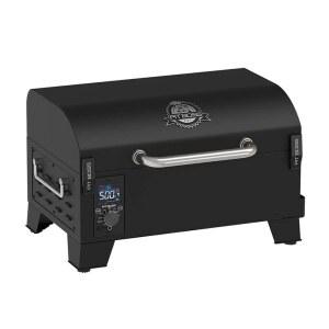 Pit Boss 150 Space Grill 180 Black 500 Range to Sq In Wood Tailgating Cooking Temperature for Flame with or Pellet lb 256 Camping Smoker Hopper Broiler
