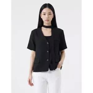 [FOREVER21]노카라 타이 세트 반팔 자켓 FTDBJK003 _P425928705