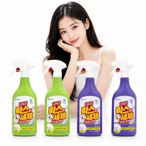 홈스타 락스와세제 3X 욕실 청소 찌든때 스프레이 500ml(후로랄향) 2개+(프레시향) 2개