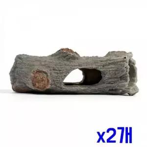 [하프클럽/알티피아]인조유목 은신처 장식 나무 원형 가지 어항 파충류 13x4.5cm 2개