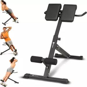 LifePro SculptTrainer 로만 체어 330파운드 중량 올인원 운동용 경사 조절 가능한 과신전 벤치 엉덩이