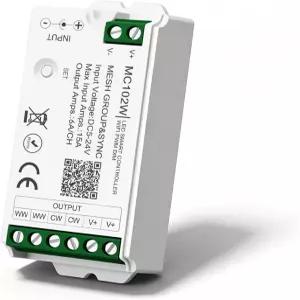 Aclorol CCT LED 컨트롤러 WiFi 조정 가능한 흰색 스트립 PWM 조광 3핀 +CW WW 조명 Tuya Smart Life